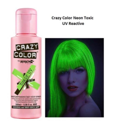 ?? Crazy Colour Toxic UV 螢光綠 螢光黃 電子蜥蜴綠