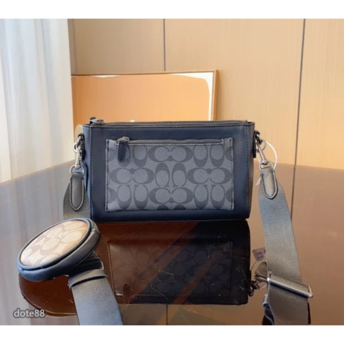【coach】蔻馳男士女士情侶通用單肩包斜挎包經典印花大容量輕便實用出門必備送男友禮物百搭簡約時尚潮流休閒逛街生日禮物