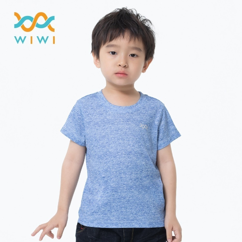 【WIWI】素面防曬排汗涼感衣(麻花藍 童70-150)