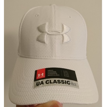 [全新] Under Armour BLITZING II 球帽1254123 白/銀 尺寸58cm 全封帽