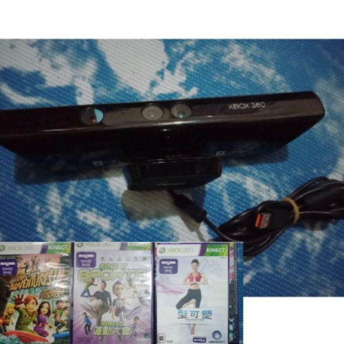 Xbox 360 Kinect 組合 三片 體感器+體感遊戲