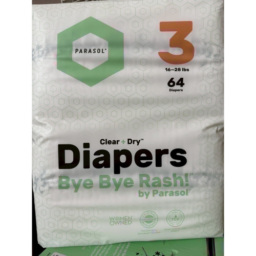 PARASOL Clear + Dry™ 新科技水凝尿布/黏貼型-升級版 M