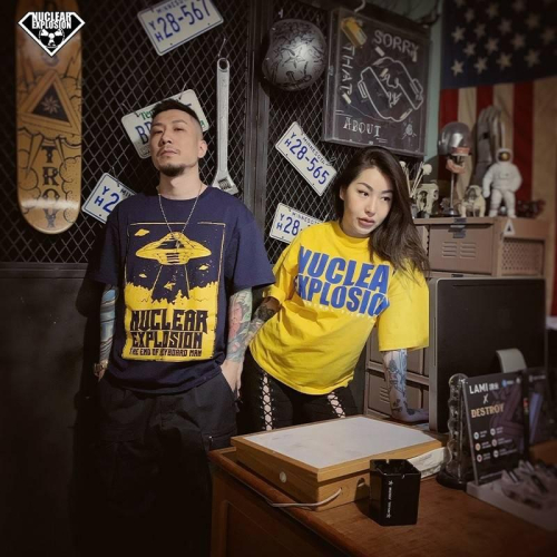 歐美嘻哈大碼 寬鬆 落肩 男女 T-Shirt 短袖