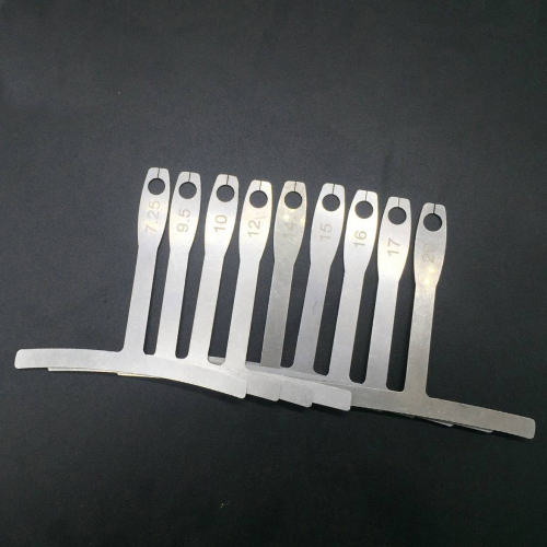 吉他配件 品絲琴絃琴碼弧度測量工具 電木吉他指板卡量尺 九件套