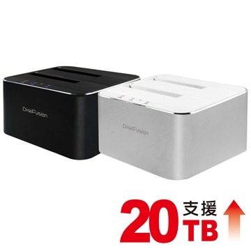 伽利略 USB3.1 Gen1 2.5/3.5”雙SATA 鋁合金硬碟拷貝機 （RHU08M）