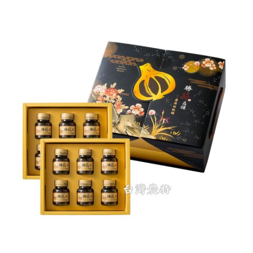 [台灣農特]詠統黑蒜精金喜禮盒(65ml*12瓶)*1盒~現貨含稅可刷卡可宅配