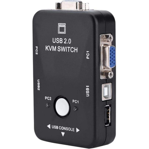 USB 2.0 HUB VGA USB KVM 切換 USB 2.0 2 PORT USB KVM USB切換器 一對二