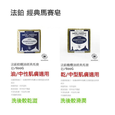 【馬賽肥皂】法國 FABRE 經典馬賽皂 葵花籽 橄欖皂 棕櫚皂 600g 400g 香皂 天然皂
