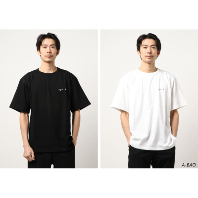 新款?情侶 日本 ag.b 小b 日本b 經典 草寫字母小LOGO 男款 女款 情侶款 3色 純棉短袖 短袖 T恤
