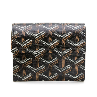 【GOYARD 高雅德】 GOYARD 老花翻釦零錢袋/卡夾 (棕/黑) __DVSHOP 保證正貨 台灣現貨不用等