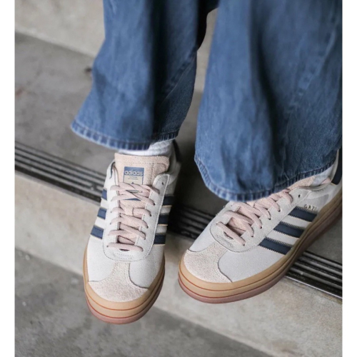 ?adidas GAZELLE BOLD休閒鞋 米藍色｜米色｜深藍色｜卡其色｜焦糖底｜皮革｜麂皮｜平底鞋｜增高鞋｜德訓