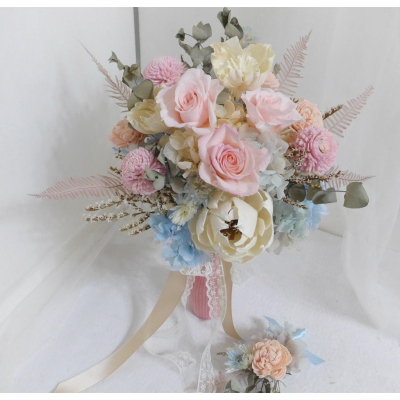 eflora | 古典自然風永生捧花 1號 花束 求婚 婚禮 情人節 外拍捧花聖誕交換禮物樹花圈