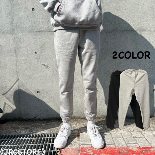 《JRCSTORE》??韓國高質感素面重磅縮口棉長褲 四季百搭 簡約2色 居家男生休閒長褲 流行穿搭 棉褲長褲 束口