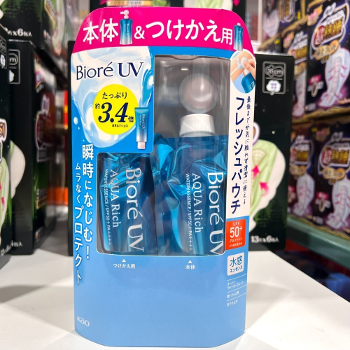 台中小蜜蜂美式賣場代購 (開發票統編) Biore UV 含水防曬保濕水凝乳樂易包 120公克 + 補充包 120公克