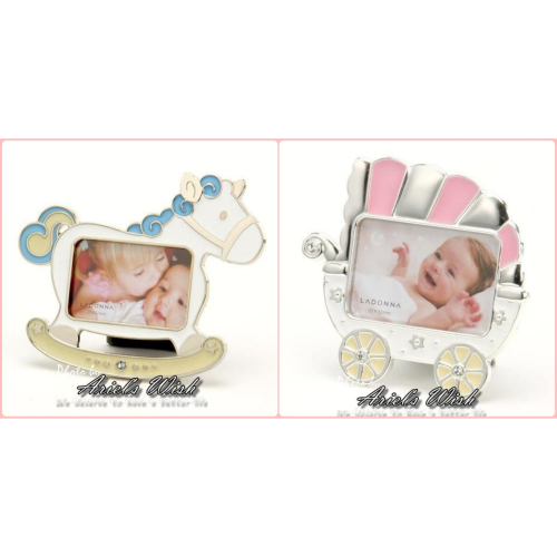 ArielWish日本LADONNA精緻童趣旋轉木馬相片相框架組嬰兒房兒童擺飾裝飾品 baby滿月彌月周歲送禮-絕版品