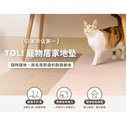 日本 TOLI 寵物防滑地墊 AK350 圈毛吸震系