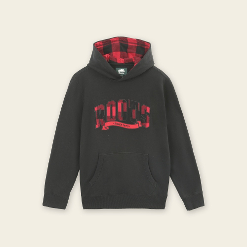 RS代購 Roots全新正品優惠 Roots男裝-經典小木屋系列 刺繡貼布連帽上衣 滿額即贈購物袋