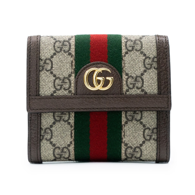 【GUCCI 古馳】 GUCCI Ophidia 烏木 卡夾零錢包 [米] __DVSHOP 保證正貨 台灣現貨不用等