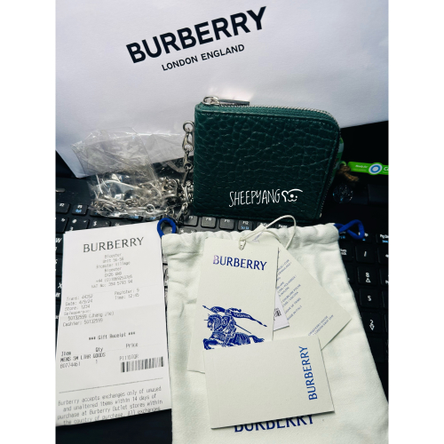 現貨??英國購入Burberry 小錢包 卡夾 零錢包 真皮 誠可議