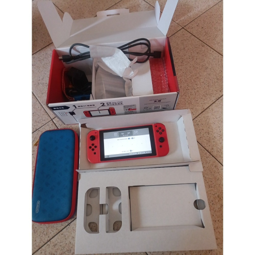 電力加強版（原廠JOYCON有換一個颜色，背面支撐架有少）