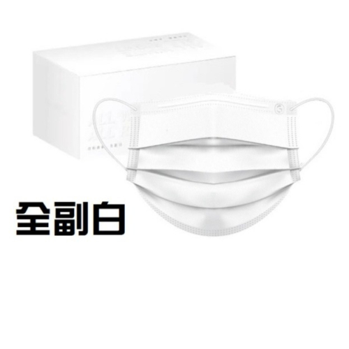 【榮泰日用品】鉅瑋成人白色平面醫療口罩50入 鉅瑋平面口罩 平面口罩 全副白成人醫療口罩 全副白 鉅瑋全副白