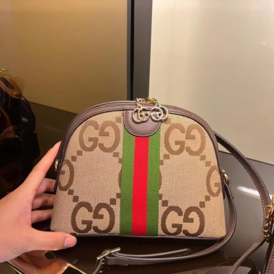 二手99GUCCI古馳Ophidia系列GG小號貝殼包單肩斜挎包