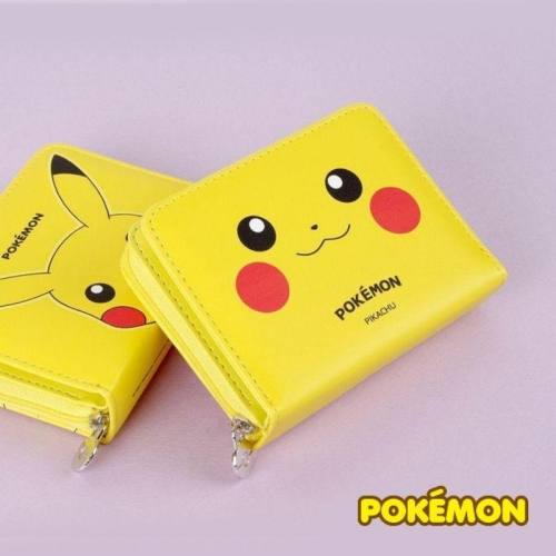 「日本??韓國」小臉/滿版 短夾-皮卡丘POKEMON 正版授權