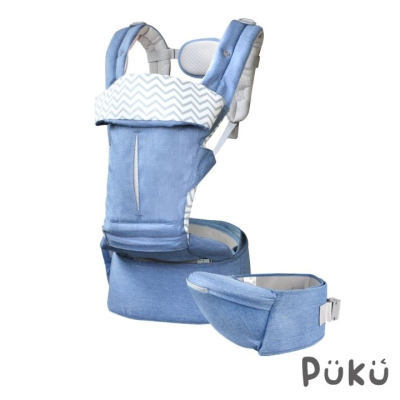 PUKU藍色企鵝 Triple+三合一全方位腰凳揹巾 嬰兒 背巾 (三色)