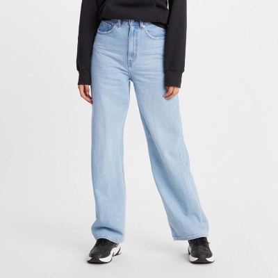Levis high loose 90復古 淺色水洗彈性高腰寬鬆牛仔褲 29W31L 男女可著