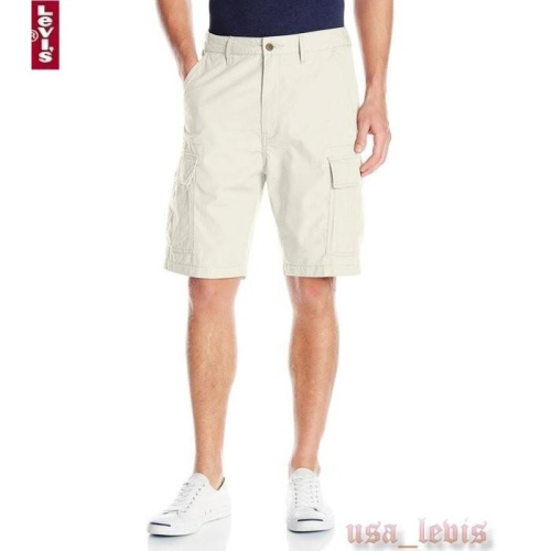 【新款28-42腰優惠】美國LEVI S Carrier Cargo Short 立體口袋 米色 輕磅 工作休閒五分短褲