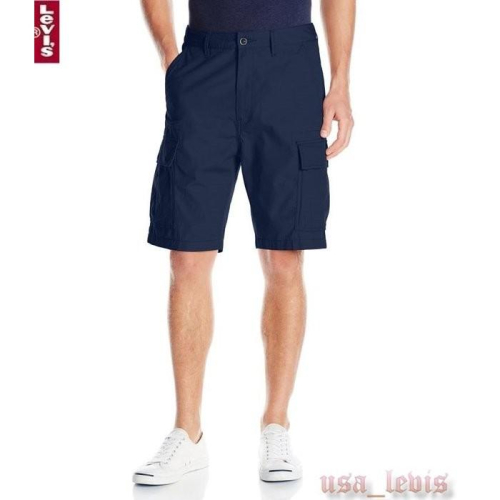 【新款28-42腰優惠】美國LEVI S Carrier Cargo Short 立體口袋 深藍 輕磅工作 五分短褲