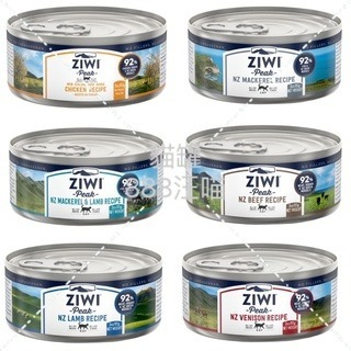 ✨【168汪喵】巔峰ZiWi Peak 92%鮮肉貓罐85g/12罐/牛肉/羊肉/雞肉/鯖魚羊肉/鹿肉/鯖魚【貓主食罐】