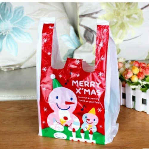 聖誕包裝-新款聖誕大小雪人15*35手提袋禮品 飾品、小蛋糕、點心、包裝袋