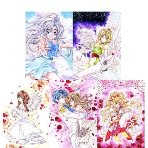 目黑帝國 種村有菜 書卡/ 明信片x5 薔薇薔薇トエル 天使と約束の輪舞曲 神風怪盜貞德 神風怪盜