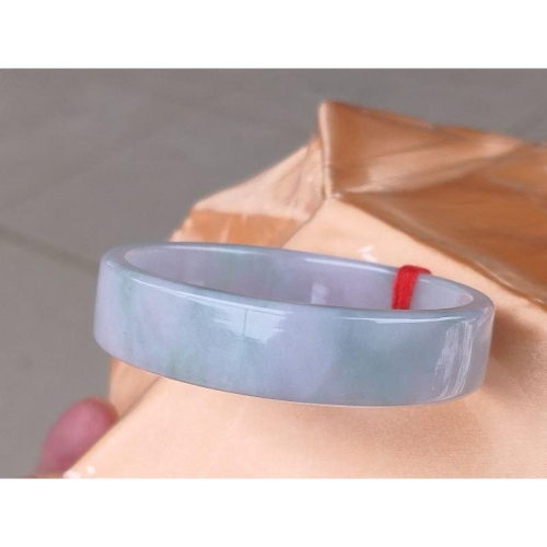 膠感起光粉紫飄蘋果綠春彩玉鐲 手鐲-內徑約53.6mm__A088019-湧翠坊天然老坑A貨緬甸翡翠手鐲-附證書