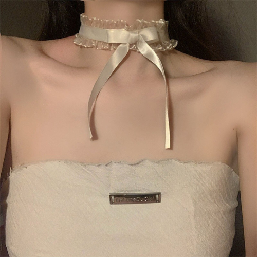 歌德蕾絲蝴蝶結 奶白｜愛窩