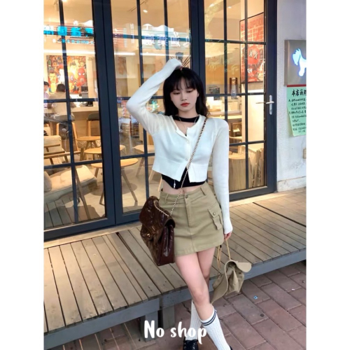 No shop❤️‍?預購 工裝口袋短裙 防走光 工裝裙 女生衣服 辣妹 短裙