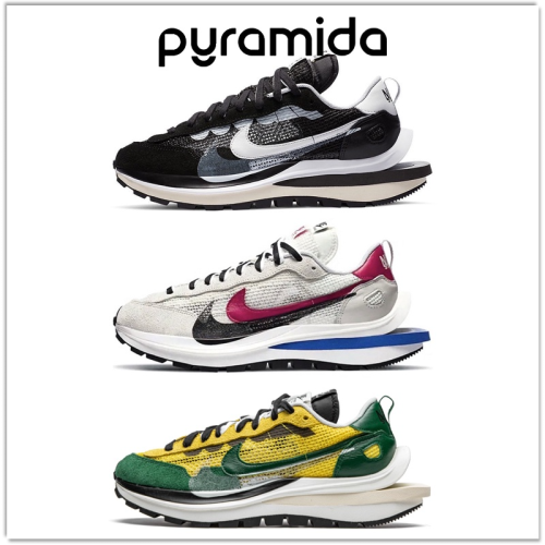 Sacai X Nike VaporWaffle 黑白 白紅 黃綠CV1363-001-100-700