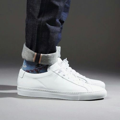 菁英資本 復刻手工小白鞋 EL CAPITAL 全Nappa皮 手工上線 Low-Top Sneakers