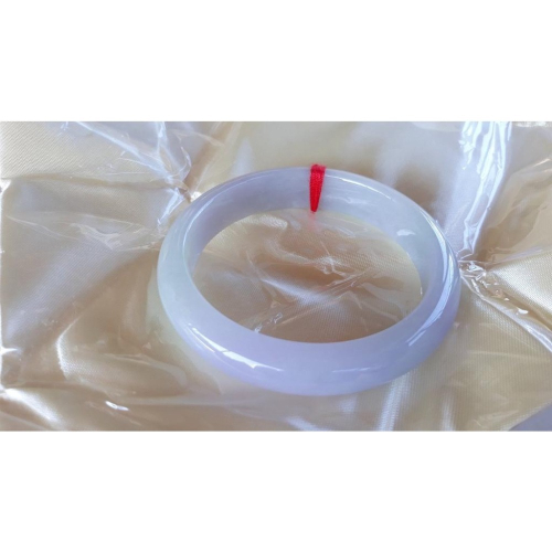 高水頭玉質細膩艷紫羅蘭帶陽綠春彩翡翠玉鐲手鐲-內徑約56.2mm-A099001-天然老坑A貨緬甸翡翠-附證書