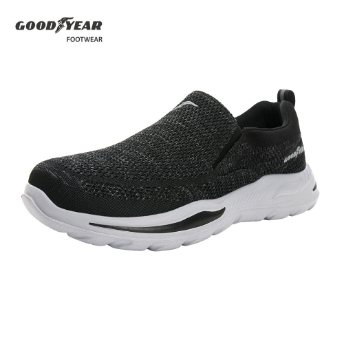 GOODYEAR 固特異✨ 健走鞋 羽量防潑水健走鞋 走路鞋 防潑水 男款運動休閒彈力健走鞋 懶人鞋 直套 乳膠墊