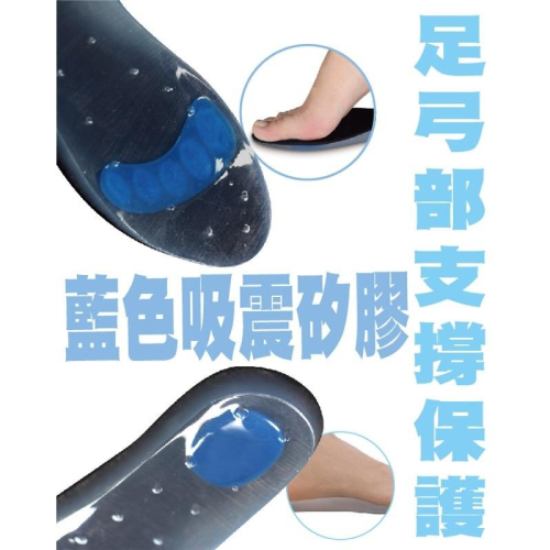 (羽球世家) Gelsmart 吉斯邁 運動專業鞋墊 醫療級矽膠 強效型鞋墊 厚片SI502DF 避震極佳
