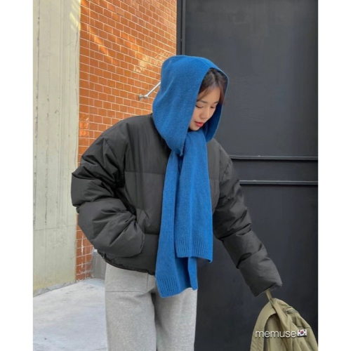 韓國爆款連帽圍巾(100%羊毛)