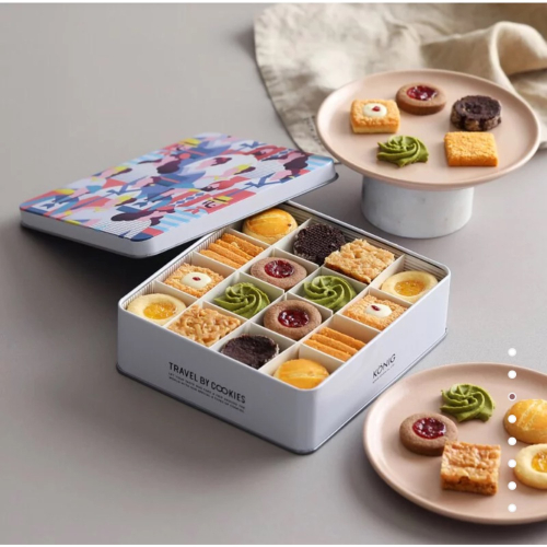 [金格] 旅人彩食鐵盒手工餅乾禮盒