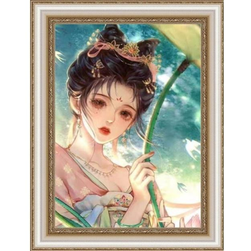 道家狐仙娘娘畫像(贈送畫框)，助人緣、招桃花、魅力十足、人見人愛、鞏固感情、改變愛情運，擊退小三、招財、事業亨通H10
