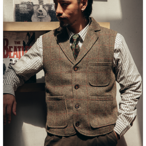 Harris Tweed 同款 RT復刻 羊毛馬甲 粗毛呢 560克 EL CAPITAL