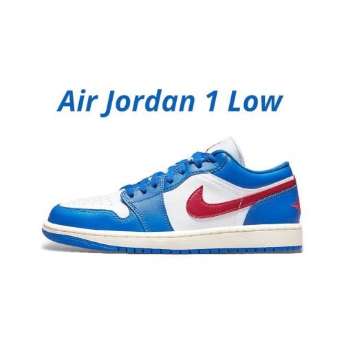 ?Air Jordan 1 Low 大學藍/帆船白/藍紅白/藍邊白底/紅勾 DC0774-416