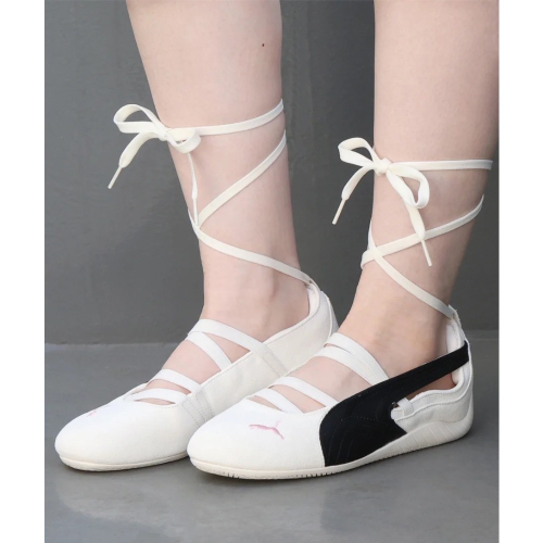 ?PUMA Speedcat Ballet X ROSÉ聯名款芭蕾舞鞋 米白黑色｜黑色｜米白色｜麂皮｜皮革｜刺繡｜休閒