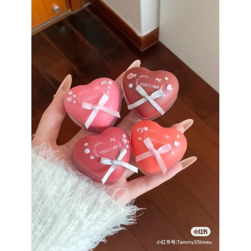 VEECCI唯資 布丁唇頰多用膏 自然水光感 韓系妝容唇釉腮紅水潤保濕脣膏腮紅