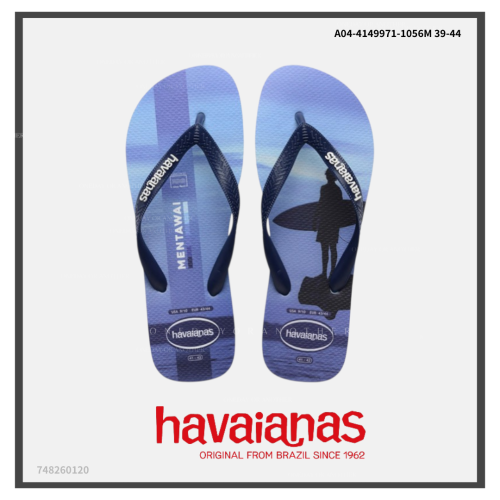 Havaianas哈瓦仕 衝浪藍帶經典人字拖 輕量拖鞋 防滑拖鞋 防水拖鞋 4149971-1056M